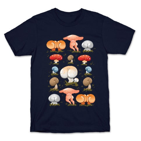 Butt Mushroom Pattern T-Shirt